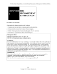 CHAPTER 2 - The Management Environment