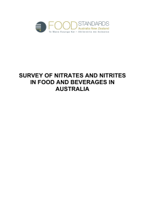 Nitrate - Food Standards Australia New Zealand
