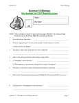 Worksheet on Cell Reproduction