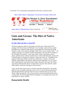 Guts and Grease: The Diet of Native Americans