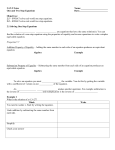 2.1/2.2 Notes Name: One and Two Step Equations Date: Objectives