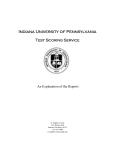 Item Analysis Report - Indiana University of Pennsylvania