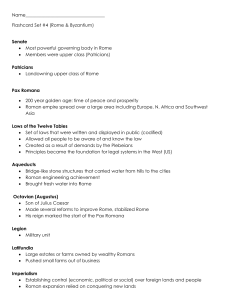 Flashcard Rome and Byzantium