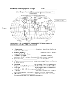 Vocabulary for Geography of Georgia