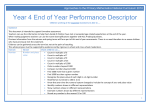 Year 4 Assessment End of Year Performance Descriptor