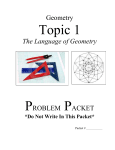 Topic 1 Problems Packet