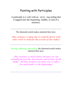 "Painting with Participles" concept.