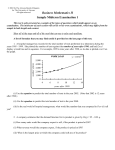 Sample EXAM 1(NEW) - University of Arizona Math