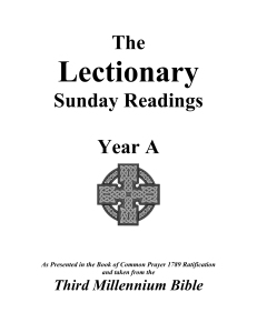 Lectionary A - Saint Mary of the Angels Anglican Church