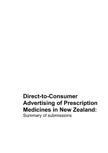 Direct-to-Consumer Advertising of Prescription