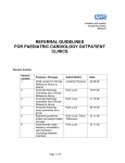 Paediatric Referral Guidelines for Cardiology Outpatients Clinics