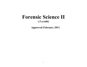 Forensic Science I I