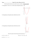 Name: Math 2412 Activity 2(Due by Feb. 28) Find the quadratic