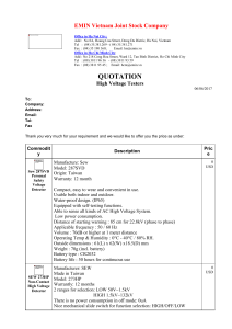 QUOTATION High Voltage Testers