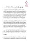 A NATFHE Guide to Equality Language