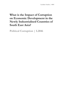 What is the Impact of Corruption on Economic Development in South