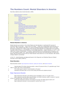 The Numbers Count: Mental Disorders in America