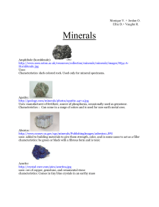minerals done - Geology12-7