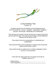 Living Systems Test Study Guide