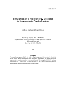 Simulation of a High Energy Detector