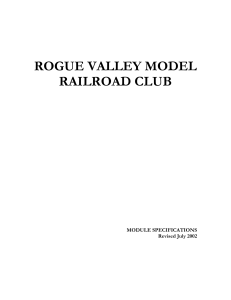 Module Control Panels - Rogue Valley Model Railroad Club
