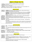 Regions of Georgia Unit Test Important Vocabulary Words for