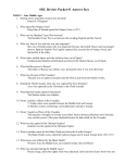 SOL Review Packet #1 Answer Key WHI.12 – Late Middle Ages