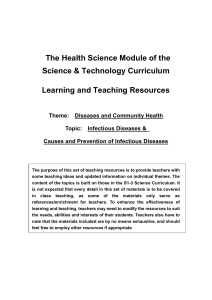 Lesson Plans for Infectious Diseases