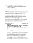 Bowel Physiology - normal and otherwise