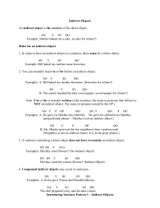 Indirect Objects