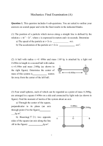 Examination Paper (Mechanics)