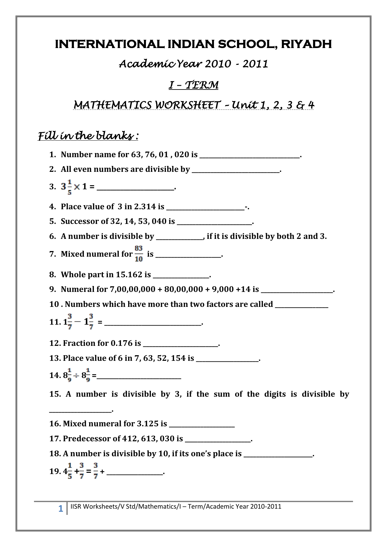 iisr worksheets answers lipscitrus