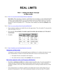 Real Limits, Apparent Limits, and Frequency Distributions