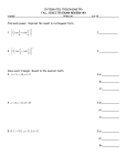 ADVANCED ALGEBRA AND TRIG