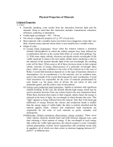 Physical Properties of Minerals