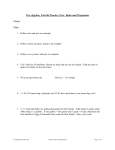 Pre-Algebra, Unit 06 Practice Test: Ratio and Proportion Name: Date