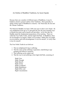 An Outline of Buddhist Traditions