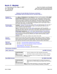 Kevin P. Wojdak`s Detailed Resume