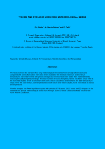 Trends and Cycles in Long Irish Meteorological Series