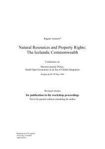 Natural Resources and Property Rights: The Icelandic Commonwealth