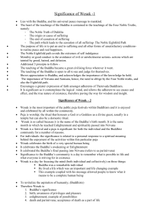 Significance of Wesak - Year 11-12 Studies of Religion 2Unit 2013-4