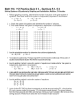 Math 110, 111 Practice Quiz # 5 – Sections 3