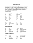 Medical Terminology Word List