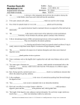 Exam 2 Review Worksheet