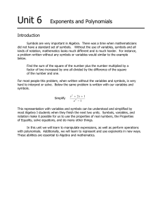 Unit 6 - WUSD-ALgebra-I-and