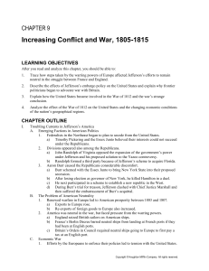 Increasing Conflict and War, 1805-1815