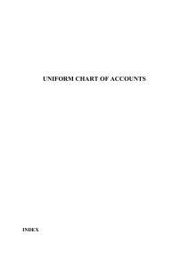 A The framework of uniform chart of accounts