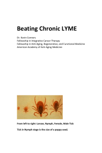 Beating Chronic LYME Dr. Kevin Conners Fellowship in Integrative