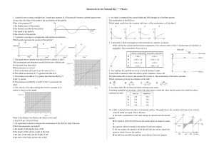 Homework for the National Day——Physics 1. A particle moves