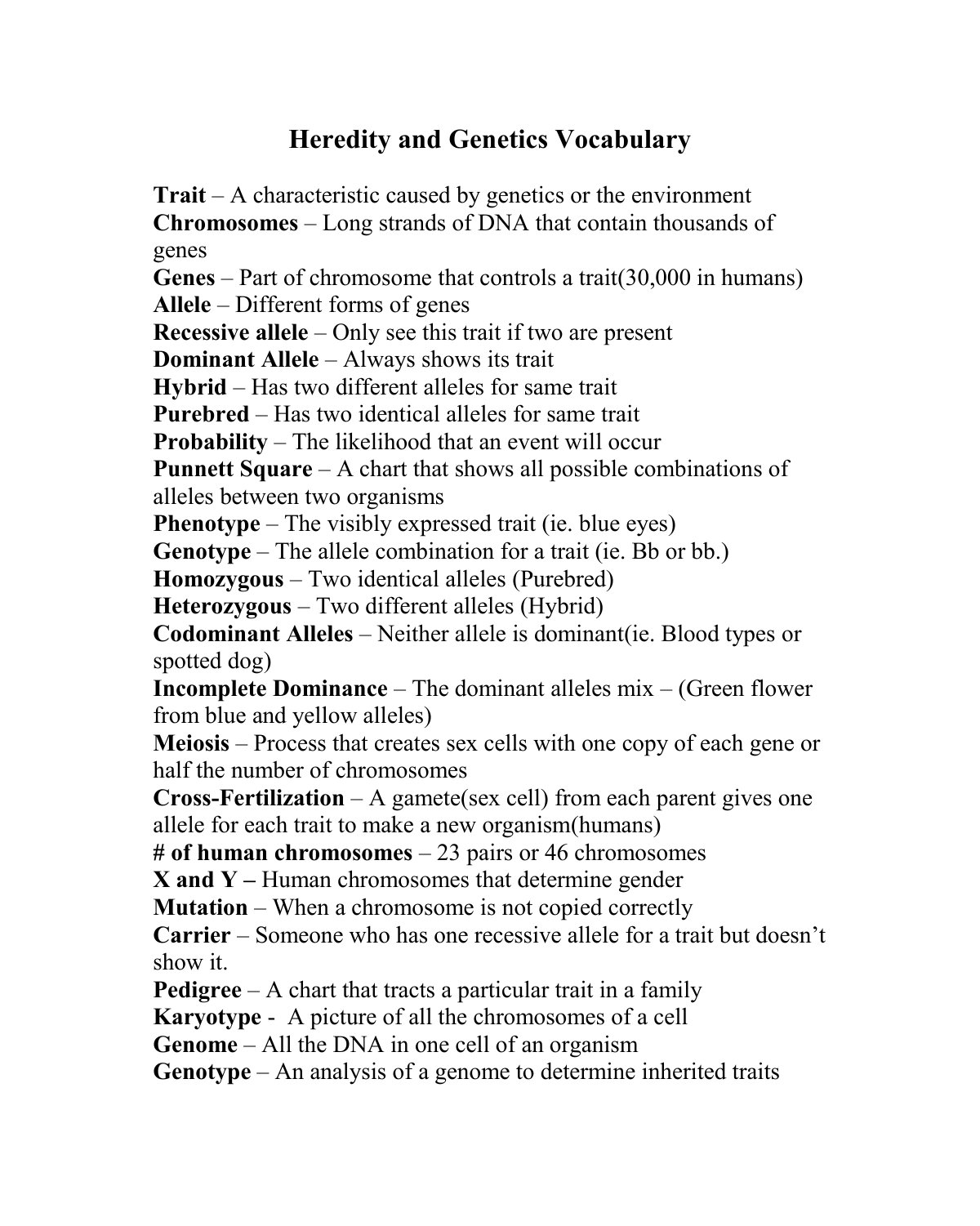 DIAGRAM] Introduction To Genetics Vocabulary Review Labeling Intended For Meiosis Worksheet Vocabulary Answers